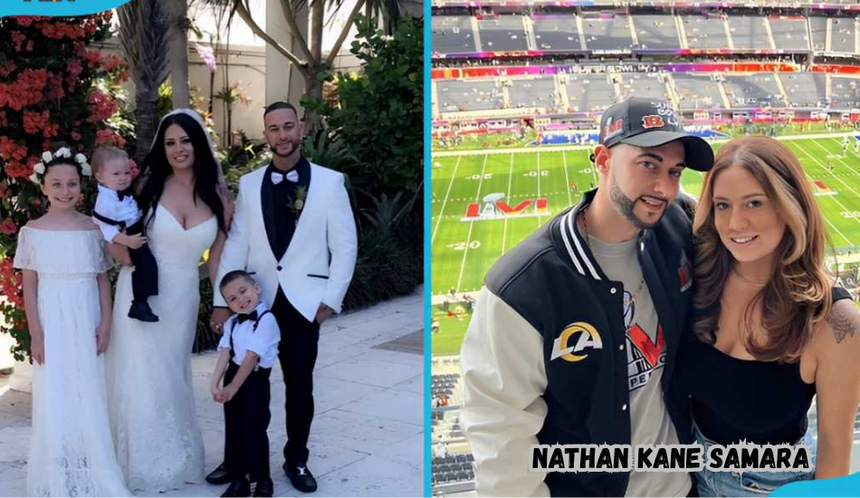 Nathan Kane Samara rapping on stage.